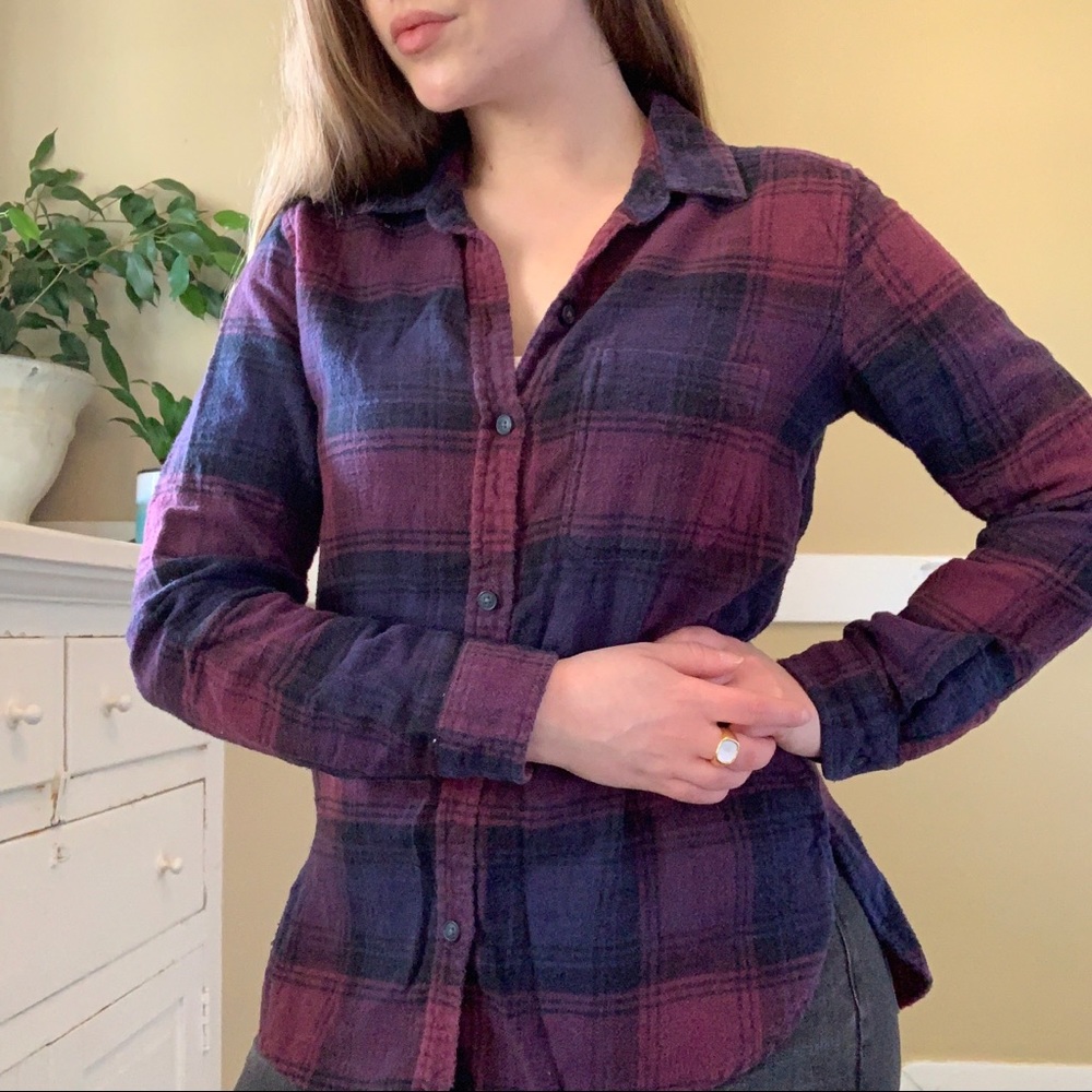 100% cotton burgundy flannel
